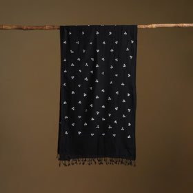 Kutch Handwoven Organic Kala Cotton Bandhani Stole 35