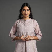 Light Pink - Handwoven Cutwork Cotton Banarasi Kurta 02