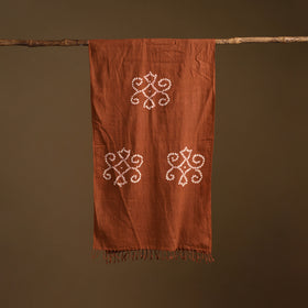 Kutch Handwoven Organic Kala Cotton Bandhani Stole 34