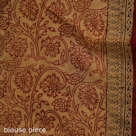 Bagh Hand Block Print Natural Dyed Cotton Saree 06