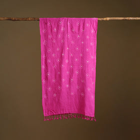 Kutch Handwoven Organic Kala Cotton Bandhani Stole 33