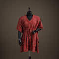 Ajrakh Hand Block Print Natural Dyed Cotton Kaftan (Medium) 75