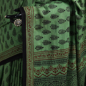 Bagh Hand Block Print Natural Dyed Cotton Saree 07