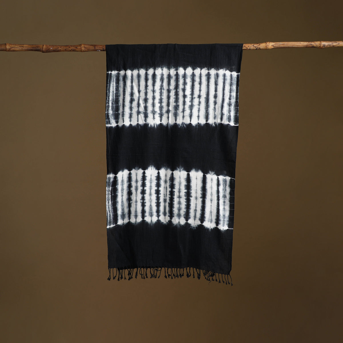 Kutch Handwoven Organic Kala Cotton Shibori Stole 30