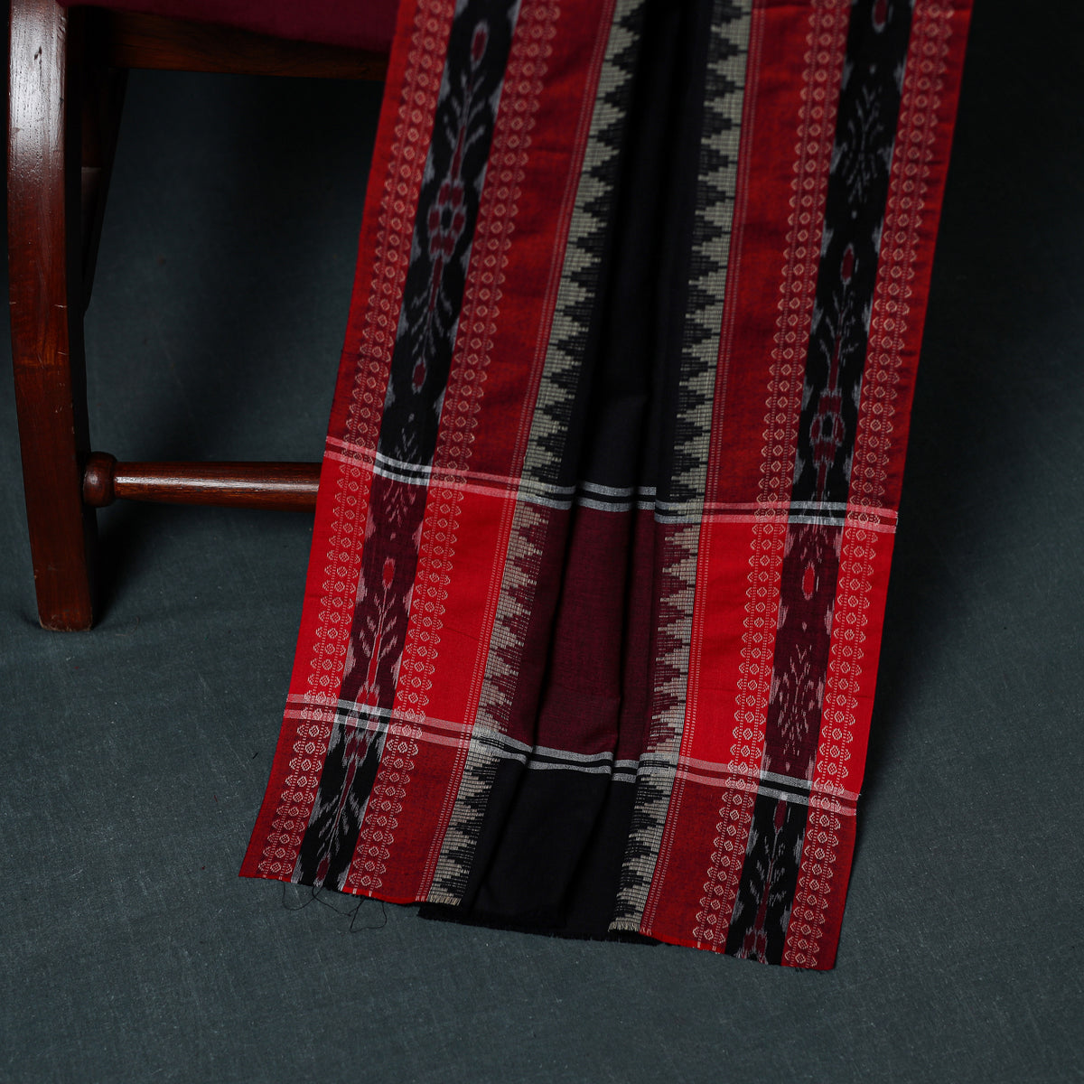 Floral Sanganeri Block Print Cotton Unstitched Dress Material: Kurta, Bottom & Dupatta with Jewellery 04