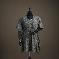 Ajrakh Hand Block Print Natural Dyed Cotton Kaftan (Medium) 76