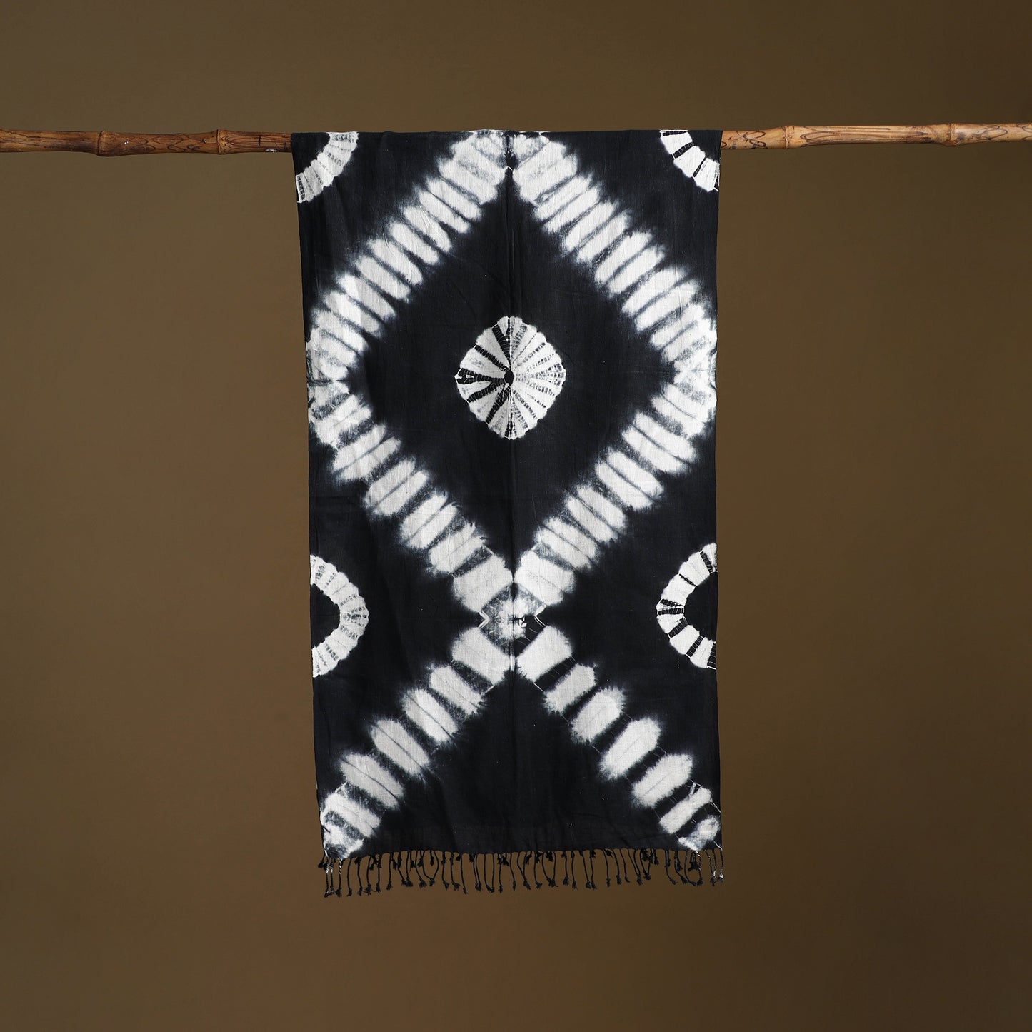 Kutch Handwoven Organic Kala Cotton Shibori Stole 28