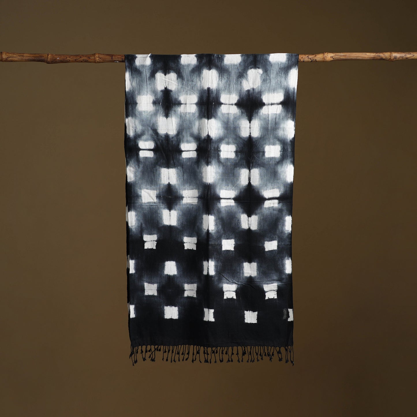 Kutch Handwoven Organic Kala Cotton Shibori Stole 27