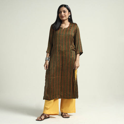 Ajrakh Modal Silk Kurta with Palazzo Set