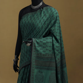 Bagh Hand Block Print Natural Dyed Cotton Saree 08