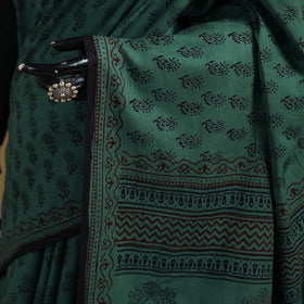 Bagh Hand Block Print Natural Dyed Cotton Saree 08