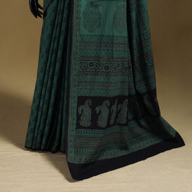 Bagh Hand Block Print Natural Dyed Cotton Saree 08