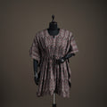 Ajrakh Hand Block Print Natural Dyed Cotton Kaftan (Medium) 77