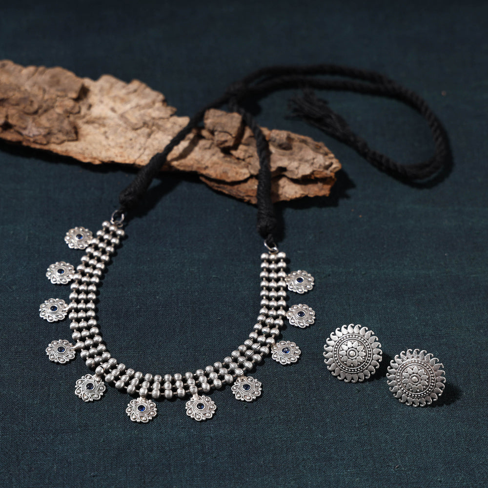 oxidised necklace set