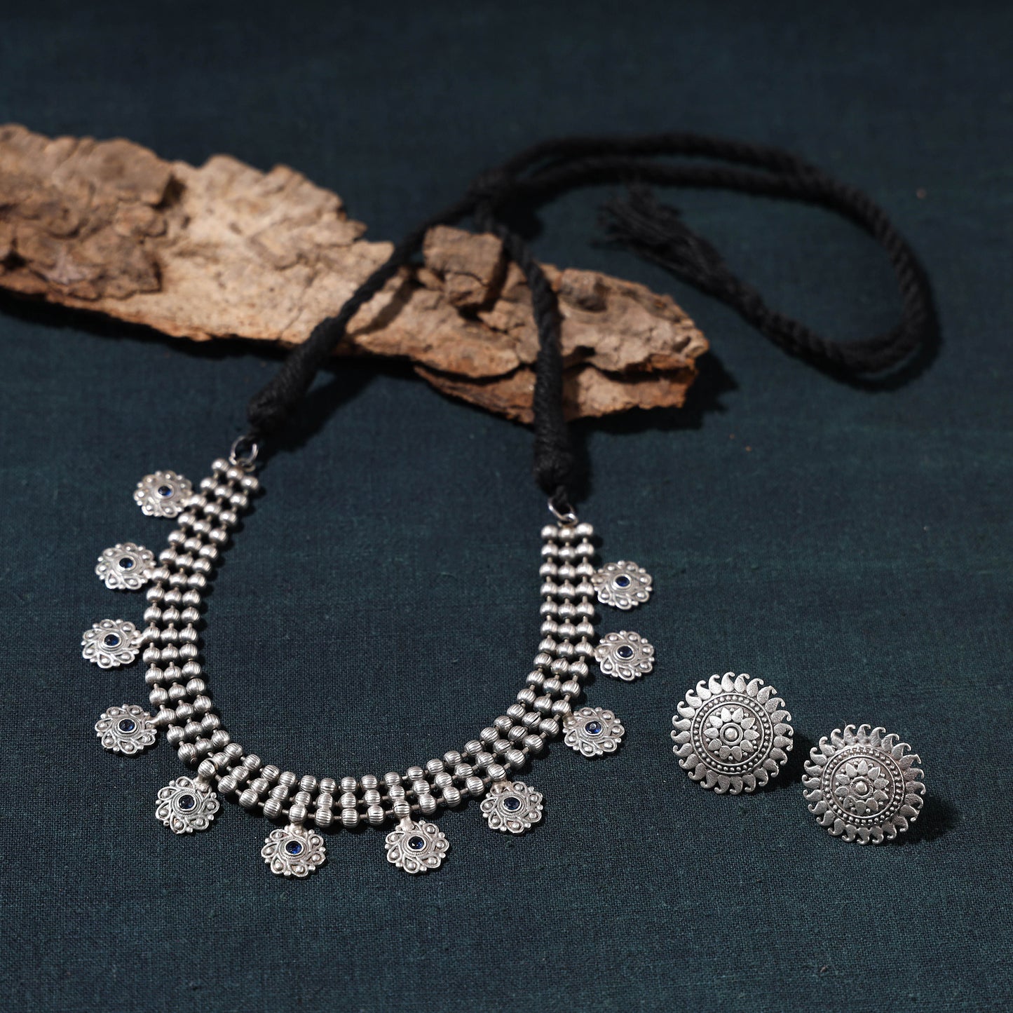 oxidised necklace set