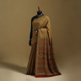 Bagh Hand Block Print Natural Dyed Cotton Saree 09