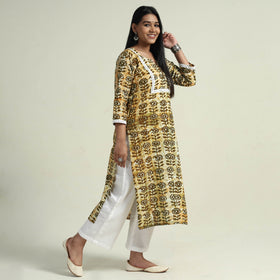  Hand Batik Printed Cotton Kurta with Palazzo Set 