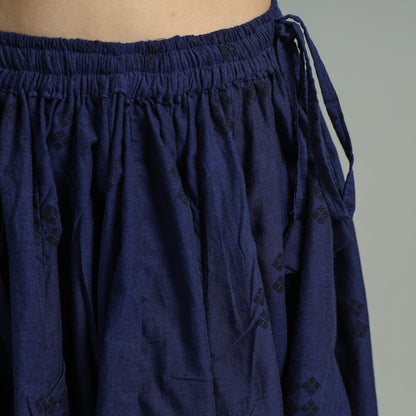 Blue - Jacquard Patchwork 24 Kali Cotton Long Skirt 48