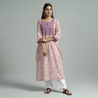 Sanganeri Block Printed Cotton Straight Kurta