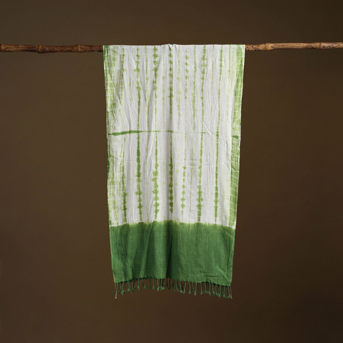 Kutch Handwoven Organic Kala Cotton Shibori Stole 18