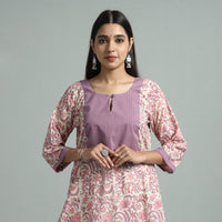 Sanganeri Block Printed Cotton Straight Kurta