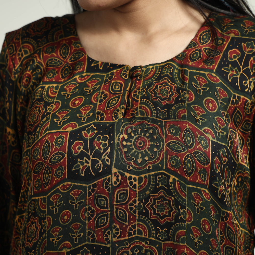 Ajrakh Modal Silk Kurta with Palazzo Set
