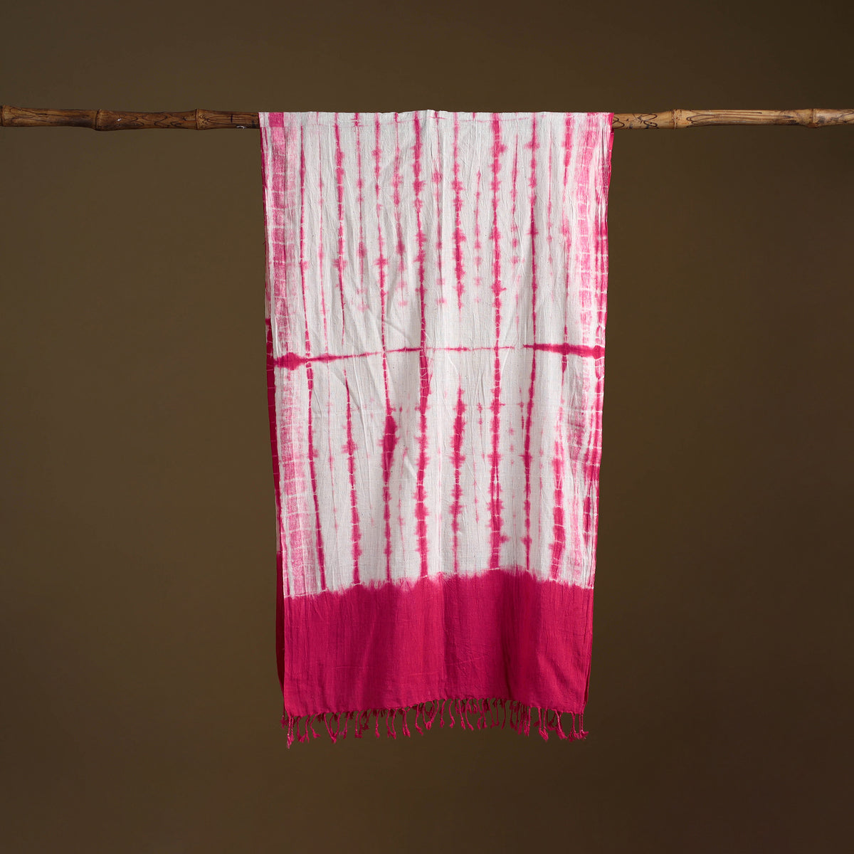 Kutch Handwoven Organic Kala Cotton Shibori Stole 16