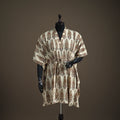 Ajrakh Hand Block Print Natural Dyed Cotton Kaftan (Medium) 79