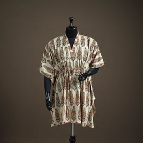 Ajrakh Hand Block Print Natural Dyed Cotton Kaftan (Medium) 79