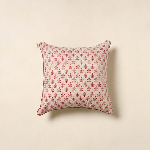 Beige - bagh cotton cushion cover 27 - handcrafted