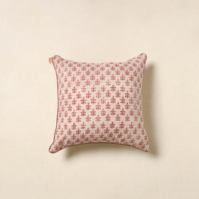 Beige - bagh cotton cushion cover 27 - handcrafted