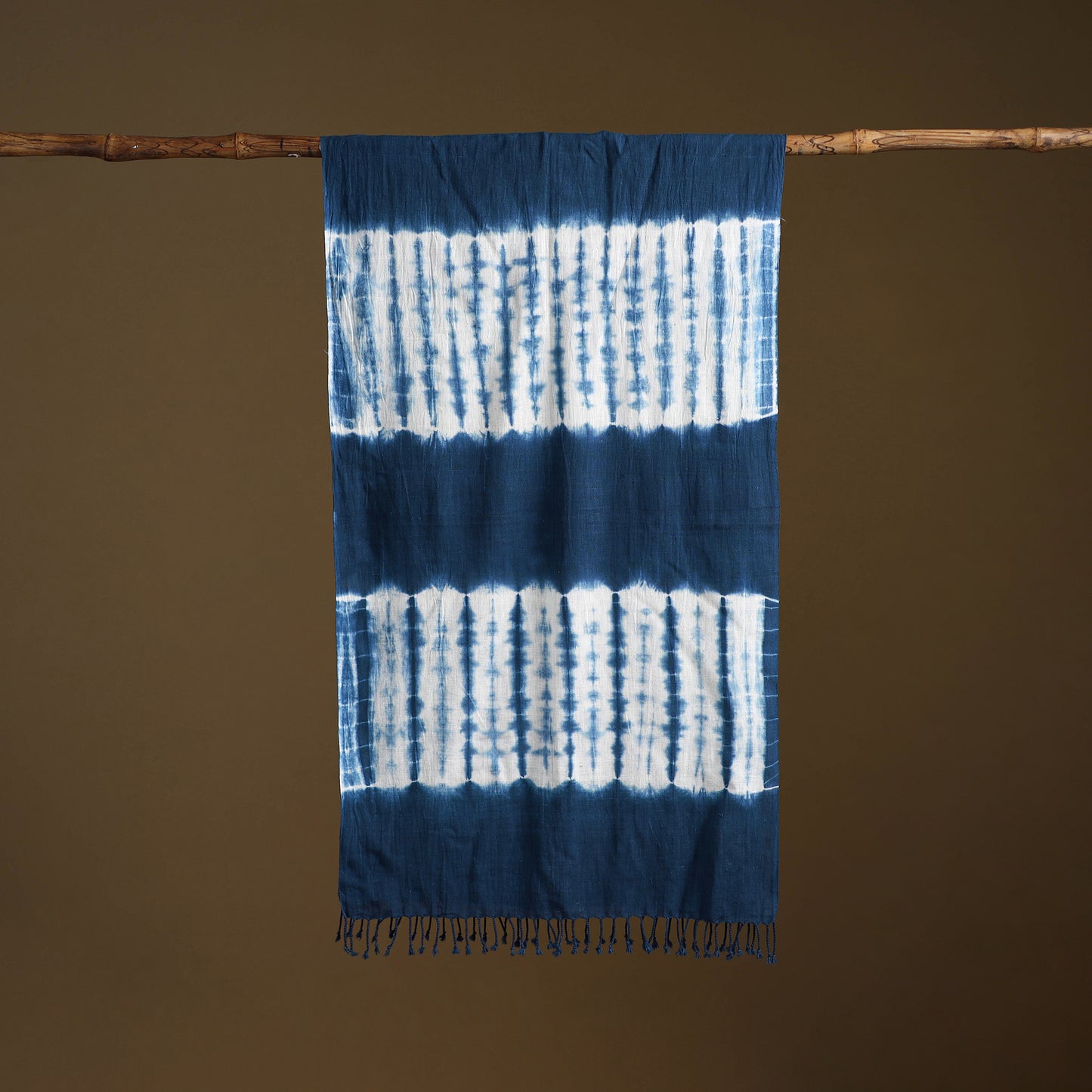 Kutch Handwoven Organic Kala Cotton Shibori Stole 11