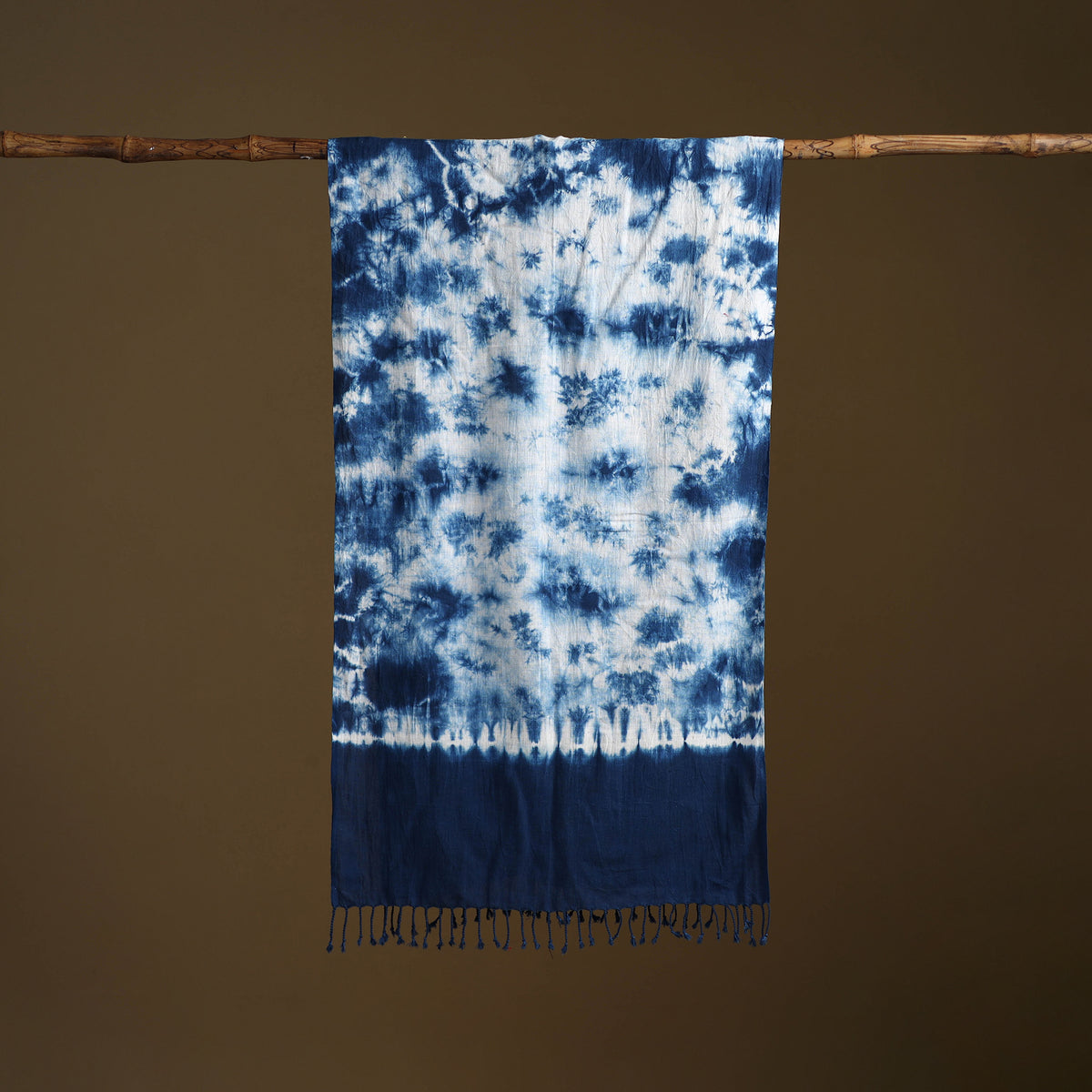 Kutch Handwoven Organic Kala Cotton Shibori Stole 10