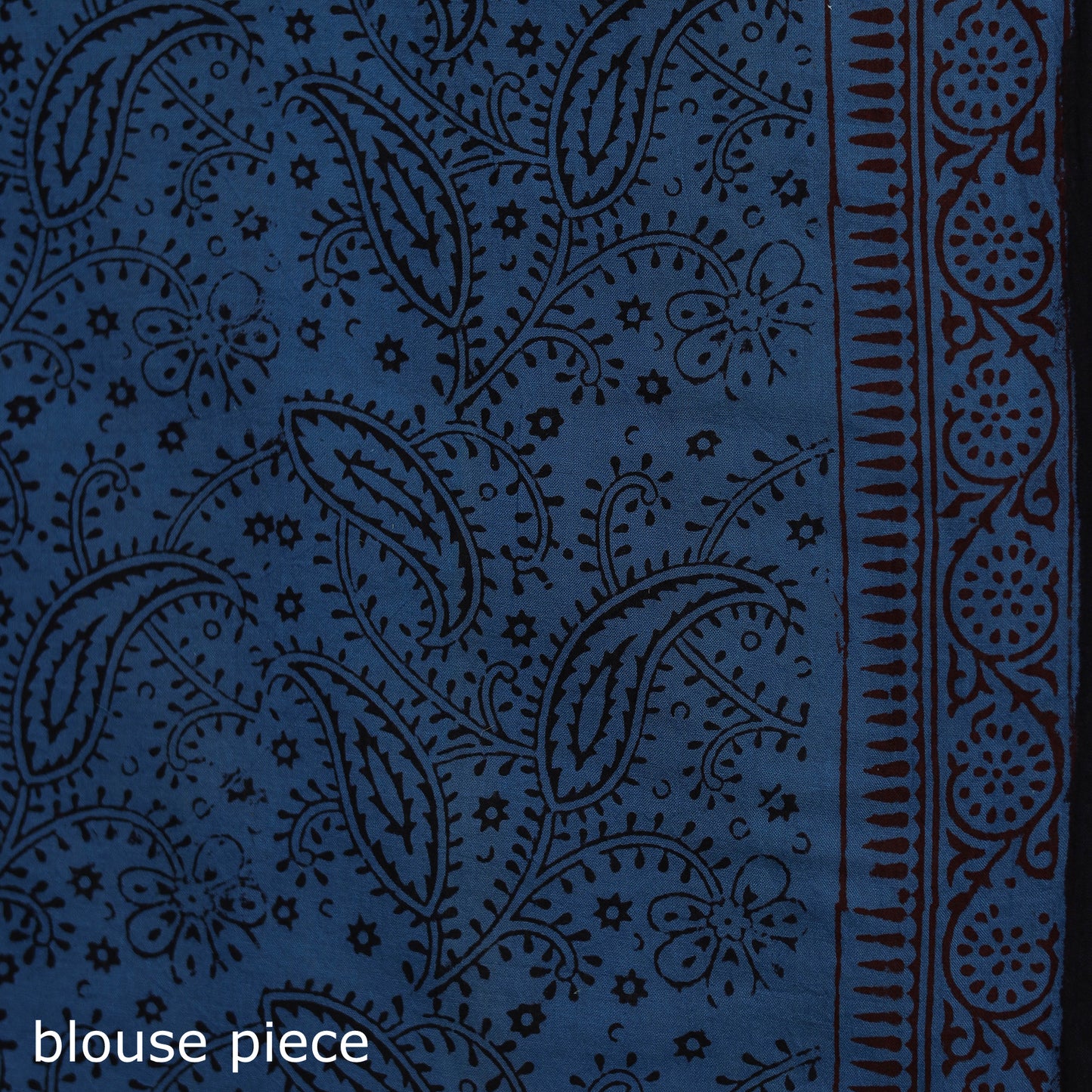 Bagh Hand Block Print Natural Dyed Cotton Saree 11