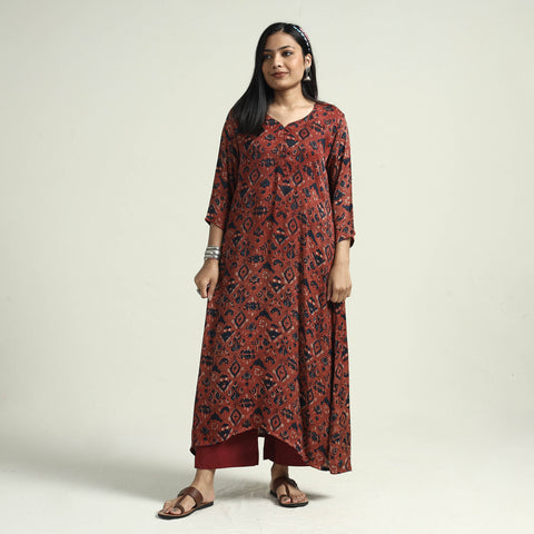 Ajrakh Modal Silk Kurta with Palazzo Set
