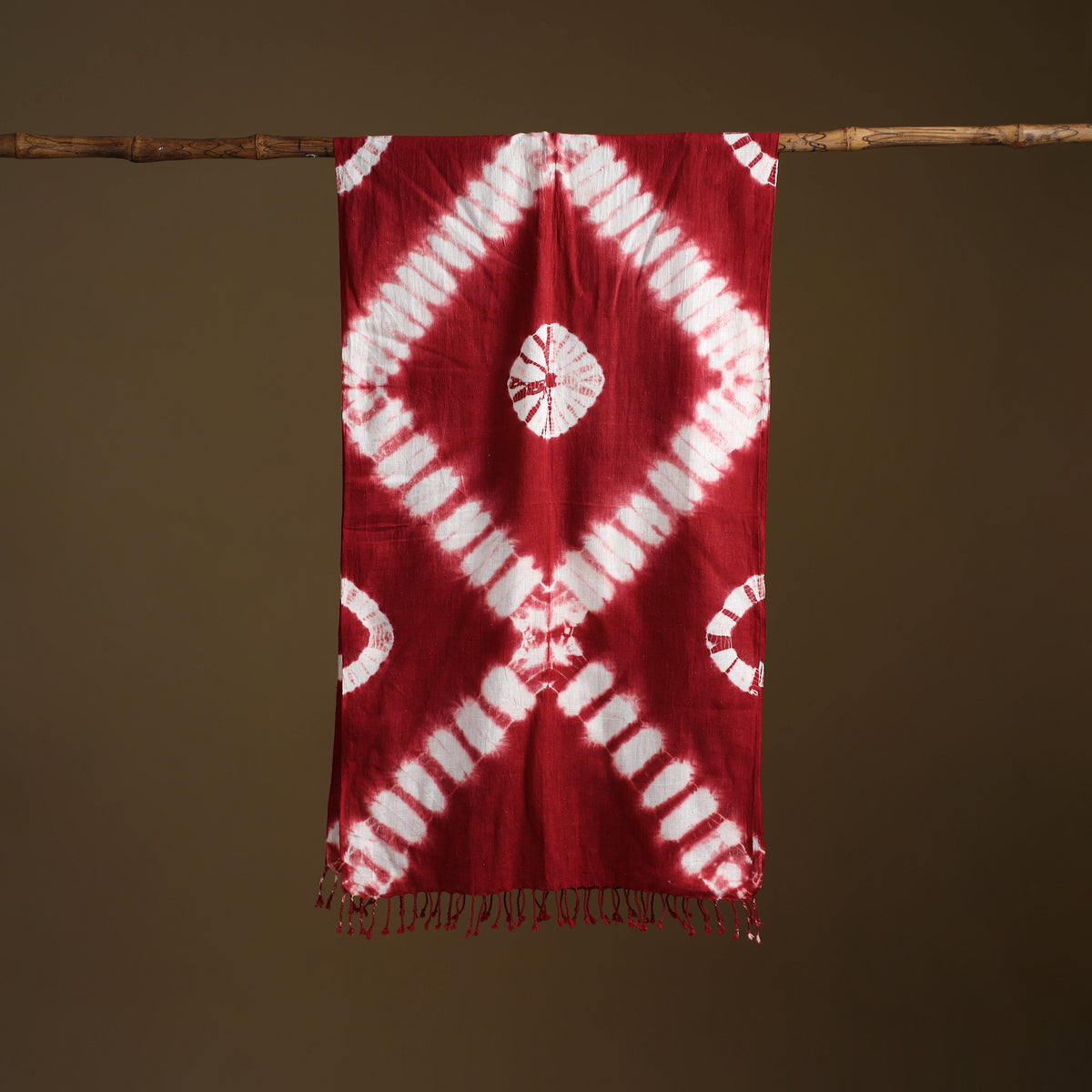 Kutch Handwoven Organic Kala Cotton Shibori Stole 07