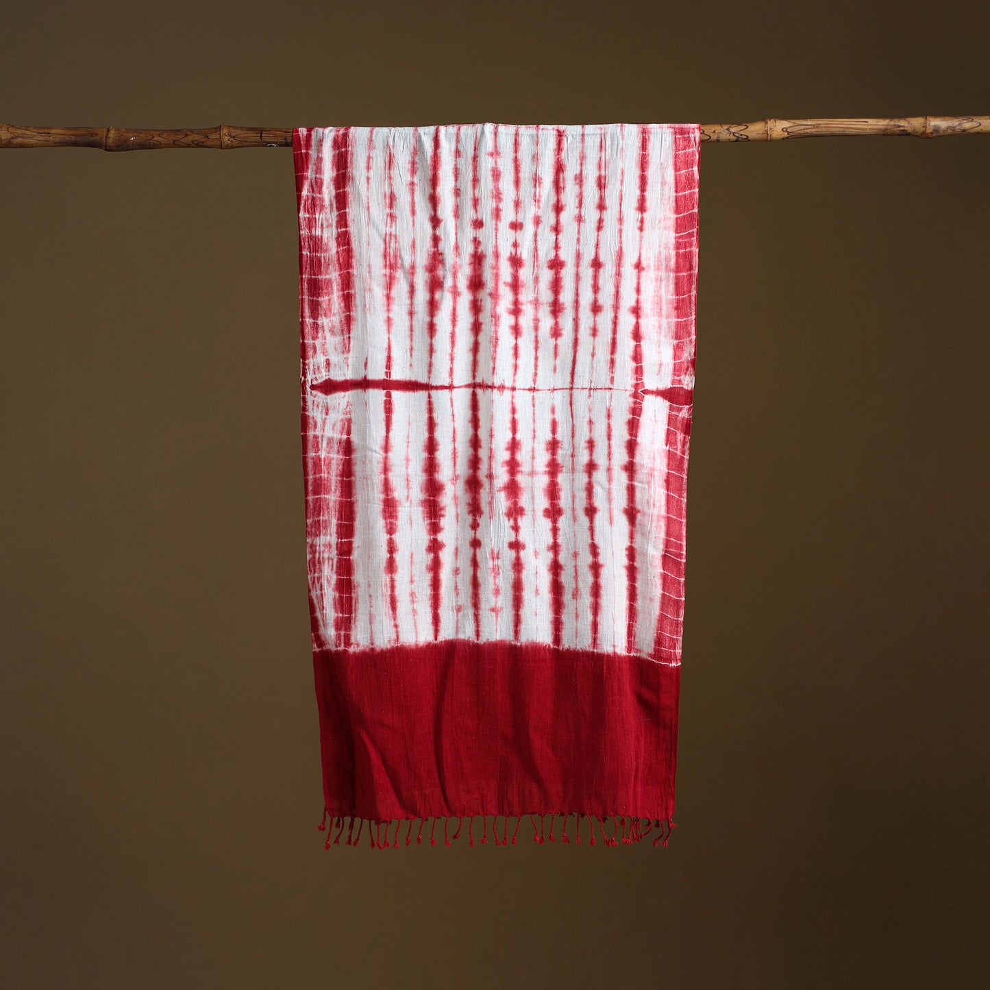 Kutch Handwoven Organic Kala Cotton Shibori Stole 06