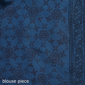 Bagh Hand Block Print Natural Dyed Cotton Saree 12