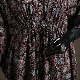 Ajrakh Hand Block Print Natural Dyed Cotton Kaftan (Medium) 81
