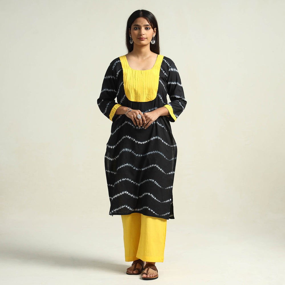 Shibori Kurta with Palazzo & Dupatta Set