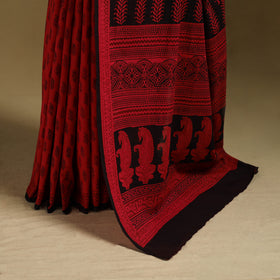 Bagh Hand Block Print Natural Dyed Cotton Saree 13