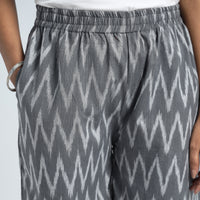 Pochampally Ikat Weave Cotton Elasticated Harem Pant