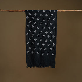 Kutch Handwoven Organic Kala Cotton Bandhani Stole 58