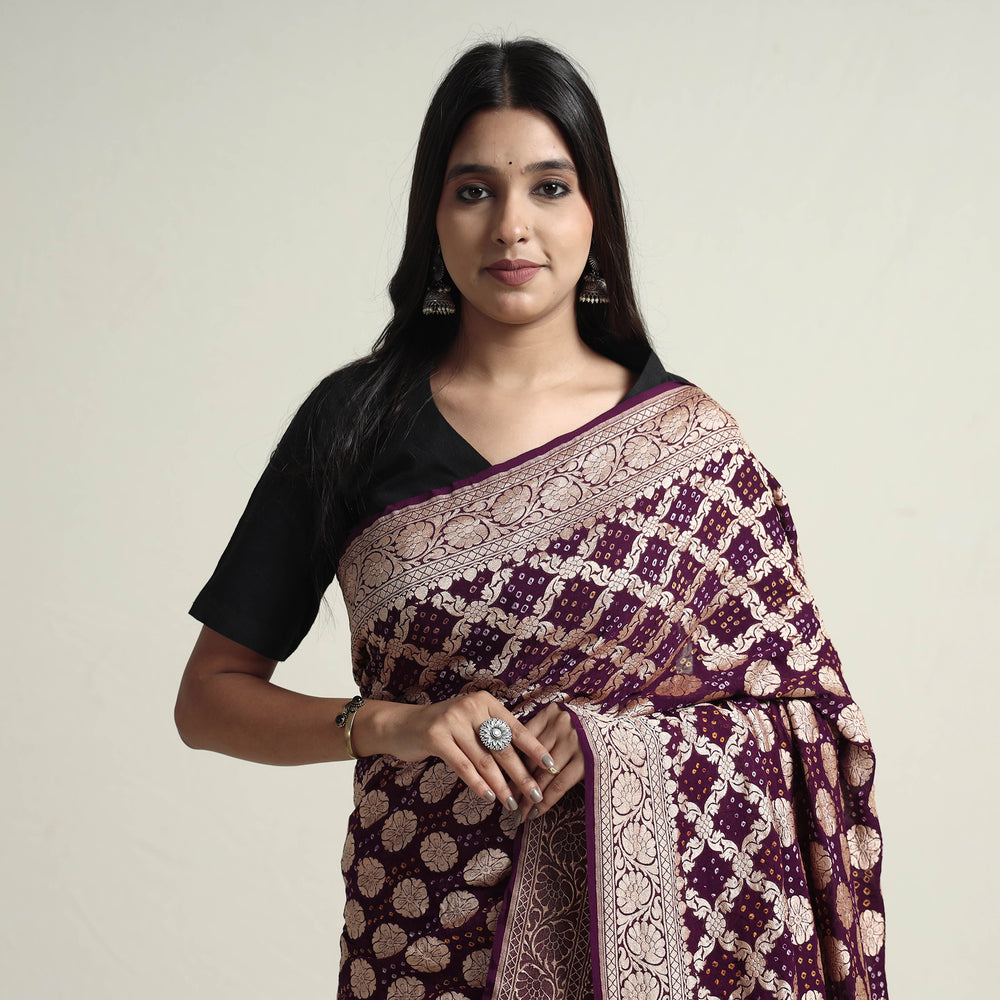 bandhani saree