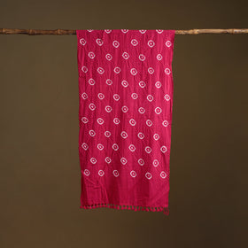 Kutch Handwoven Organic Kala Cotton Bandhani Stole 57