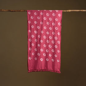 Kutch Handwoven Organic Kala Cotton Bandhani Stole 56