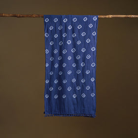 Kutch Handwoven Organic Kala Cotton Bandhani Stole 52