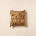 Yellow - cotton bagru cushion cover 31 - handcrafted