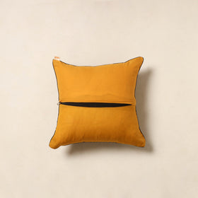 Yellow - cotton bagru cushion cover 31 - handcrafted
