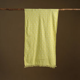 Kutch Handwoven Organic Kala Cotton Bandhani Stole 45